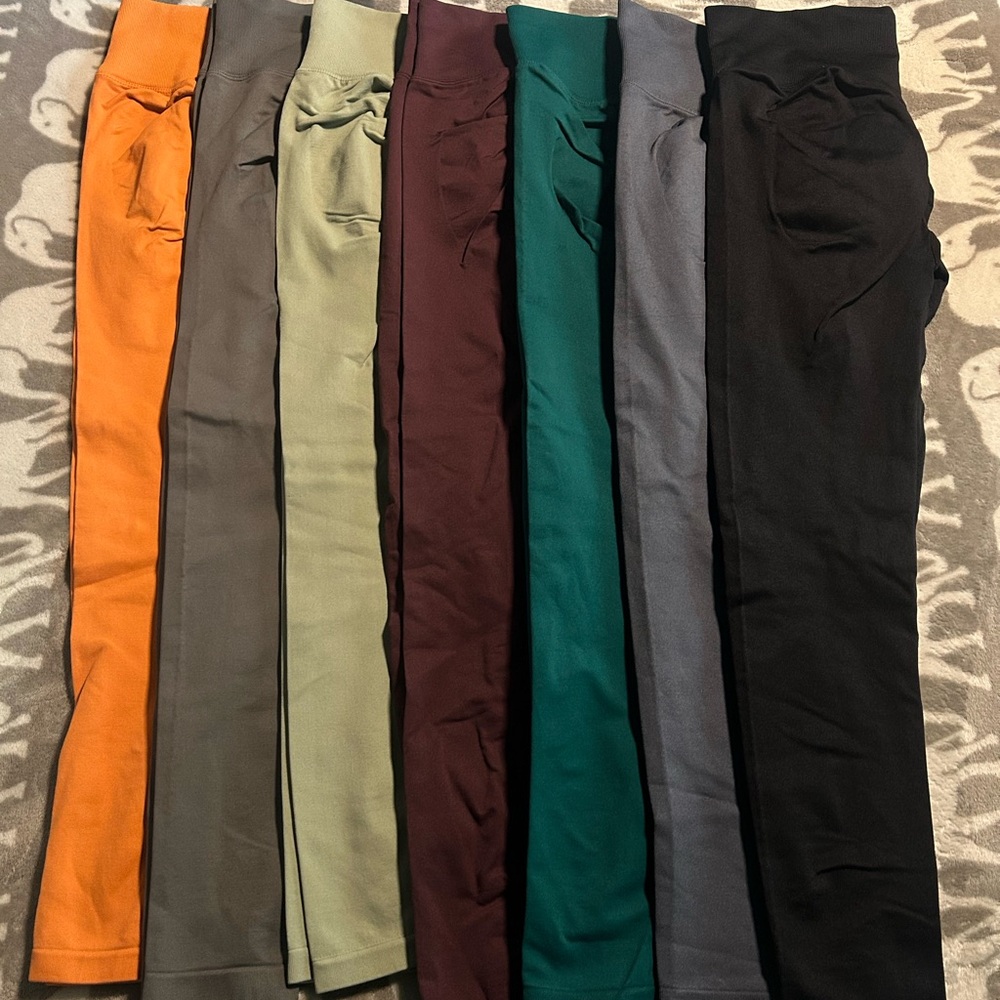 SHEIN Colorful Stretch Leggings Set